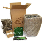 Peony - Karl Rosenfield - Patio Kit - with Decorative Rattan Planter, Planting Medium & Root