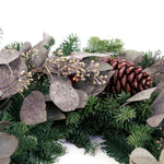 Live - Fresh Cut - Northwest Eucalyptus and Berry Wreath - 24"