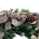 Live - Fresh Cut - Northwest Eucalyptus and Berry Wreath - 24"