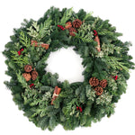 Live - Fresh Cut - Northwest Cinnamon Spice Wreath - 24"