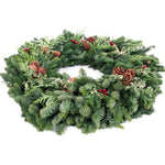 Live - Fresh Cut - Northwest Cinnamon Spice Wreath - 24"