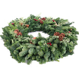 Live - Fresh Cut - Northwest Cinnamon Spice Wreath - 24"