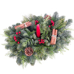 Live - Fresh Cut - Northwest Birch Log Centerpiece - with Candle