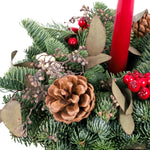 Live - Fresh Cut - Northwest Eucalyptus and Berry Tabletop - with Candle
