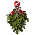 Live - Fresh Cut - Northwest Festive Evergreen Noble Fir Door Greeter