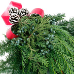 Live - Fresh Cut - Northwest Festive Evergreen Noble Fir Door Greeter