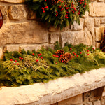 Live - Fresh Cut - Northwest Classic Garland Holiday Mantel Arrangement