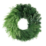 Live - Fresh Cut - Northwest Modern Block Wreath - 24"