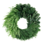 Live - Fresh Cut - Northwest Modern Block Wreath - 24"