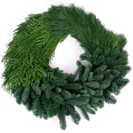 Live - Fresh Cut - Northwest Modern Block Wreath - 24"