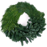 Live - Fresh Cut - Northwest Modern Block Wreath - 24"