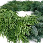 Live - Fresh Cut - Northwest Modern Block Wreath - 24"