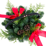 Live - Fresh Cut - Northwest Traditional Holiday Basket Centerpiece