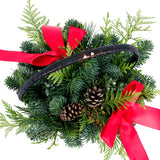 Live - Fresh Cut - Northwest Traditional Holiday Basket Centerpiece