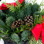 Live - Fresh Cut - Northwest Traditional Holiday Basket Centerpiece