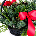 Live - Fresh Cut - Northwest Traditional Holiday Basket Centerpiece
