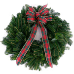 Live - Fresh Cut - Blue Ridge Mountain Fraser Fir Window Wreath - 16" - with Bow