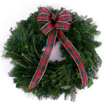 Live - Fresh Cut - Blue Ridge Mountain Mixed Window Wreath - 16" - with Bow