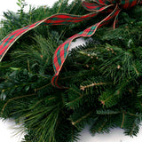 Live - Fresh Cut - Blue Ridge Mountain Mixed Wreath - 24" - with Bow