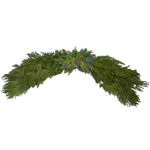 Live - Fresh Cut - Northwest Christmas Mini Mantle - Table Runner - 35" - Decorated